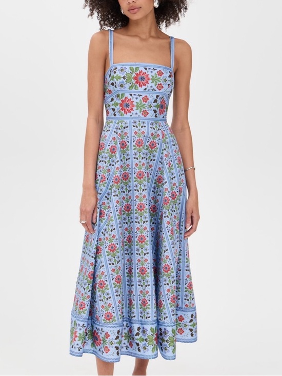 Hill House Dresses & Skirts - NWT Hill House Margot Midi Dress with Blue and Red florals